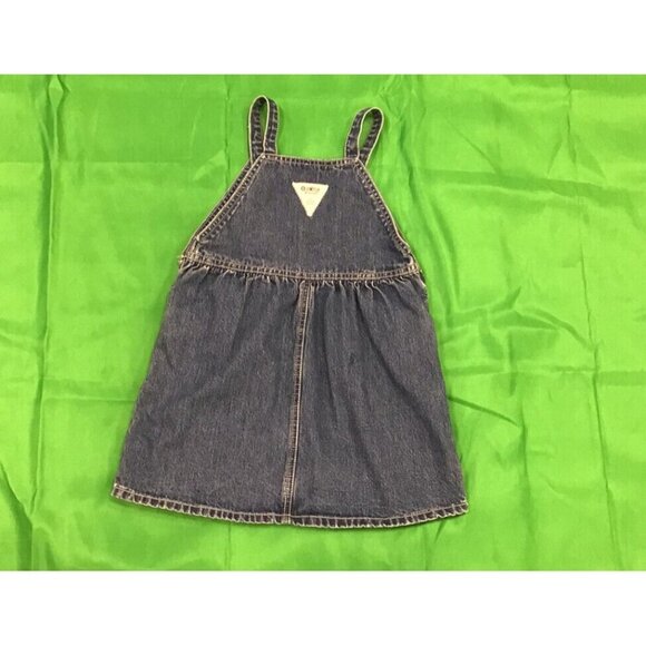 Vintage 1990's OSH KOSH Denim Overall Jean Dress Size 4T - Picture 2 of 2